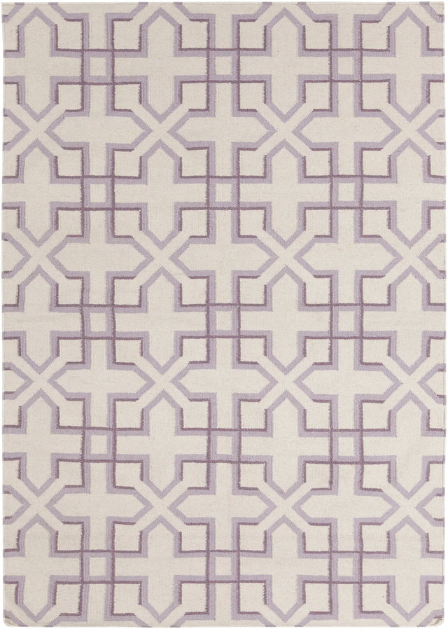 Chandra Lima LIM-25741 White and Purple and Lavendar rug, flat view