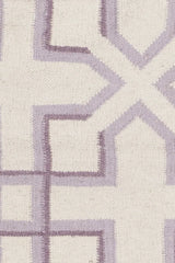 Chandra Lima LIM-25741 White and Purple and Lavendar rug, texture close-up