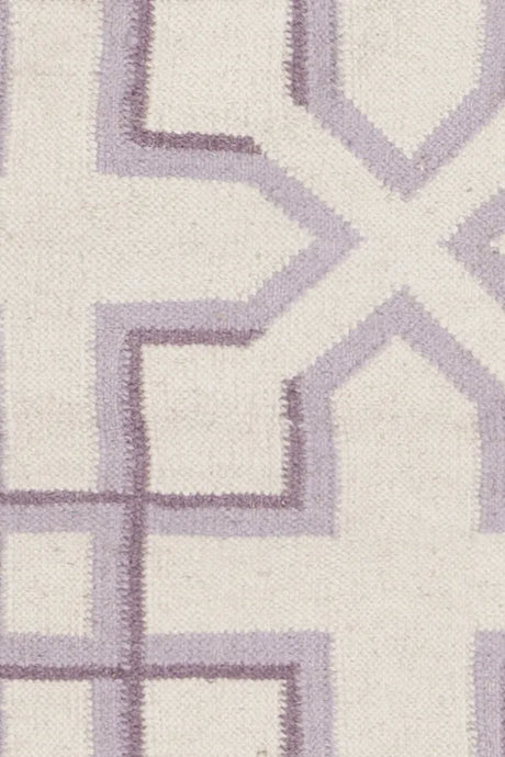 Chandra Lima LIM-25741 White and Purple and Lavendar rug, texture close-up