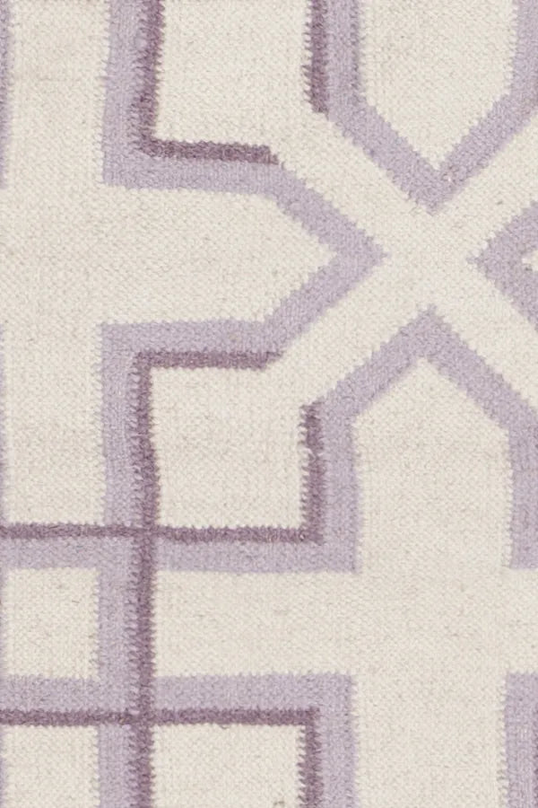 Chandra Lima LIM-25741 White and Purple and Lavendar rug, texture close-up