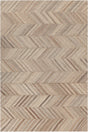 Chandra Lyril LYR-50201 Grey and Brown and Natural rug, flat view