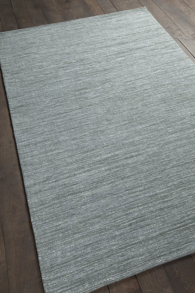 Chandra Medona MED-37400 Grey and Green rug, angled side view