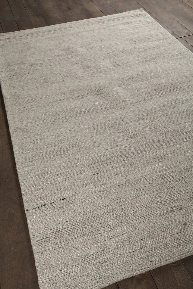 Chandra Medona MED-37404 Sand and Silver rug, angled side view