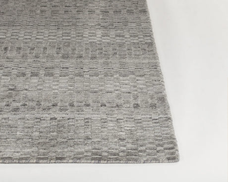 Chandra Melina MEL-46200 Grey and Silver rug, corner detail