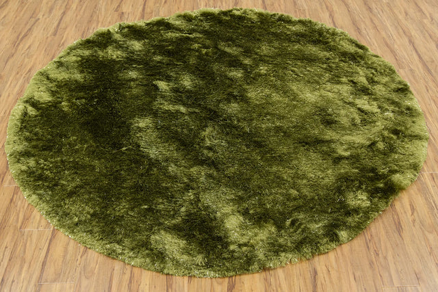 Chandra Mercury MER-6900 Green round rug, flat view