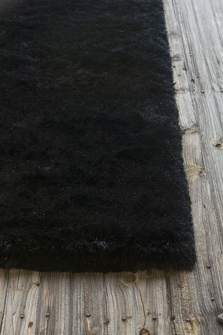 Chandra Mercury MER-6901 Black rug, corner detail
