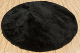 Chandra Mercury MER-6901 Black round rug, flat view