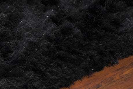 Chandra Mercury MER-6901 Black rug, side detail view