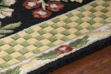 Chandra Metro MET-532 Black and Gold and Green and Brown rug, side detail view