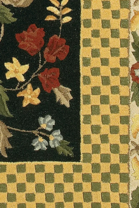 Chandra Metro MET-532 Black and Gold and Green and Brown rug, texture close-up