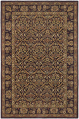 Chandra Metro MET-563 Brown and Yellow and Green and Beige rug, flat view