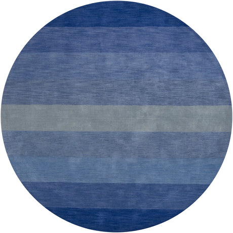 Chandra Metro MET-566 Blue round rug, flat view