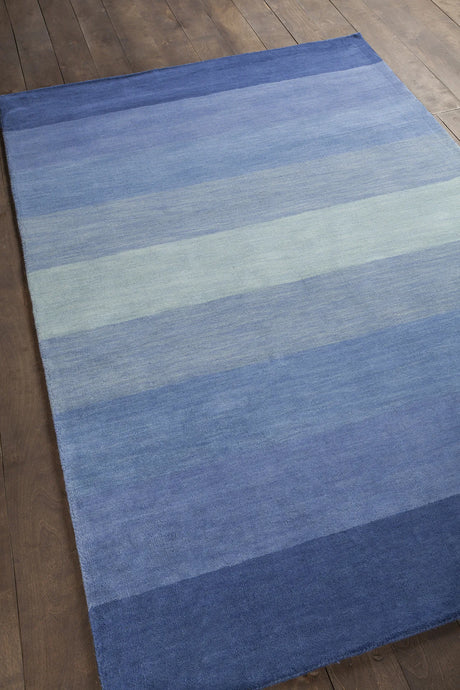 Chandra Metro MET-566 Blue rug, angled side view