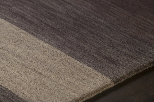 Chandra Metro MET-568 Charcoal and Grey and Brown rug, side detail view