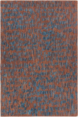 Chandra Misty MIS-42300 Brown and Blue rug, flat view