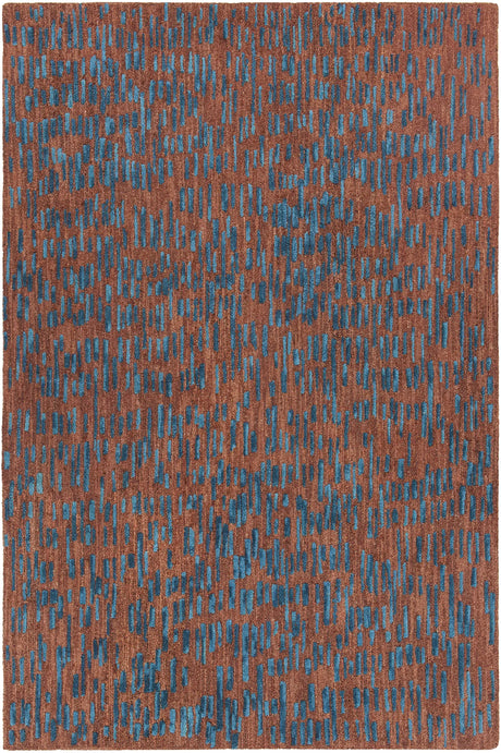 Chandra Misty MIS-42300 Brown and Blue rug, flat view