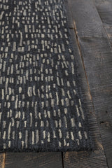 Chandra Misty MIS-42301 Black and Grey rug, corner detail