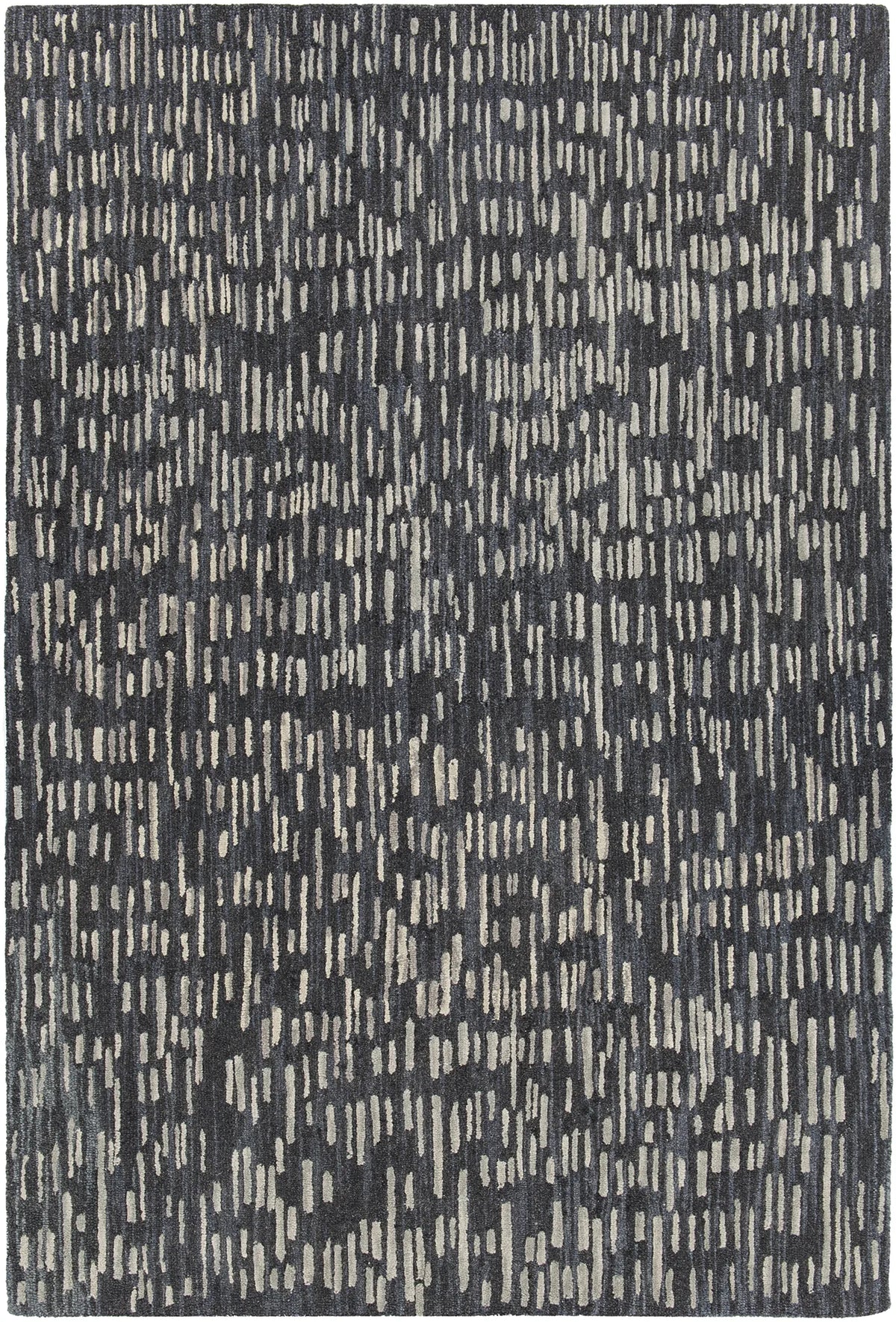 Chandra Misty MIS-42301 Black and Grey rug, flat view