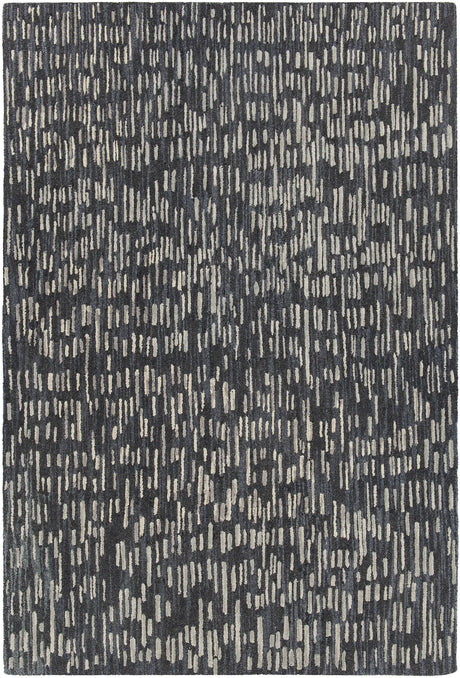 Chandra Misty MIS-42301 Black and Grey rug, flat view