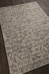 Chandra Misty MIS-42302 Beige and Charcoal rug, angled side view