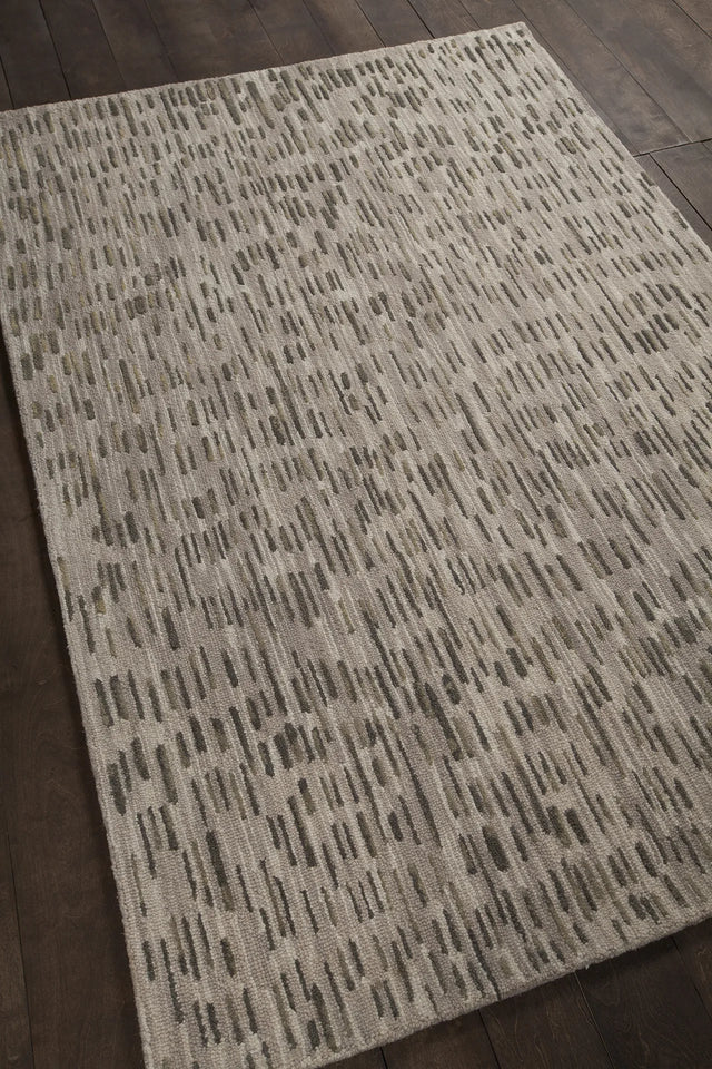 Chandra Misty MIS-42302 Beige and Charcoal rug, angled side view