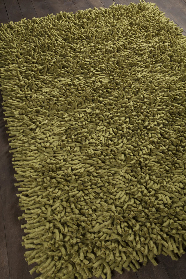 Chandra Montaro MON-20402 Green rug, angled side view