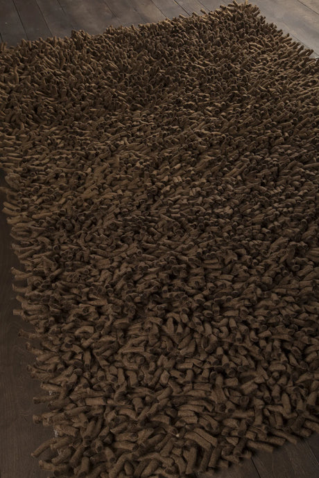 Chandra Montaro MON-20406 Brown rug, angled side view