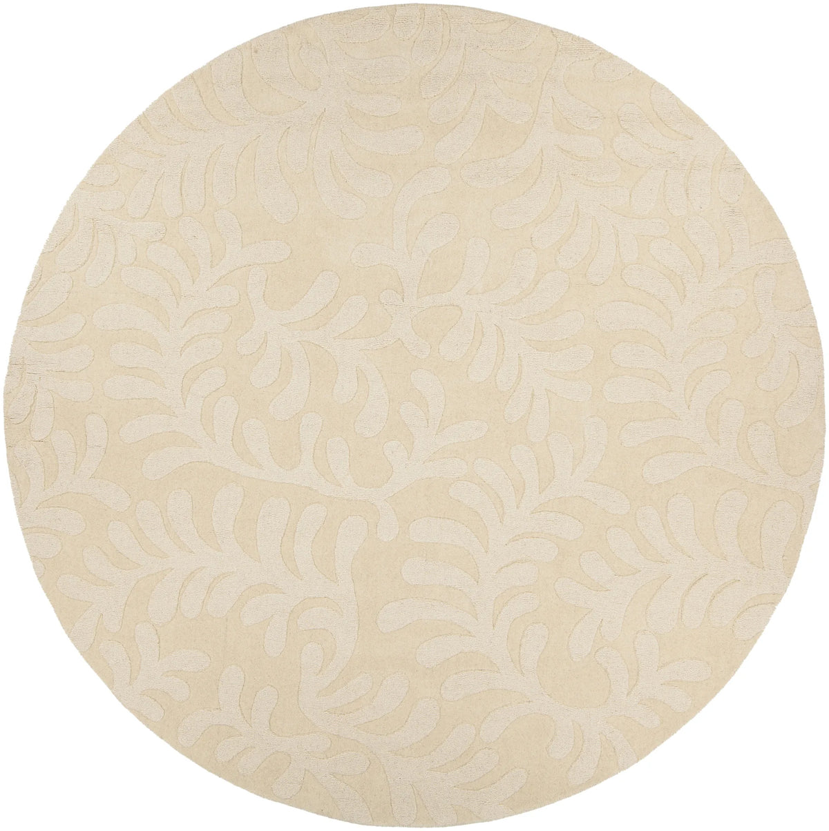 Chandra Mystica MYS-29800 White round rug, flat view