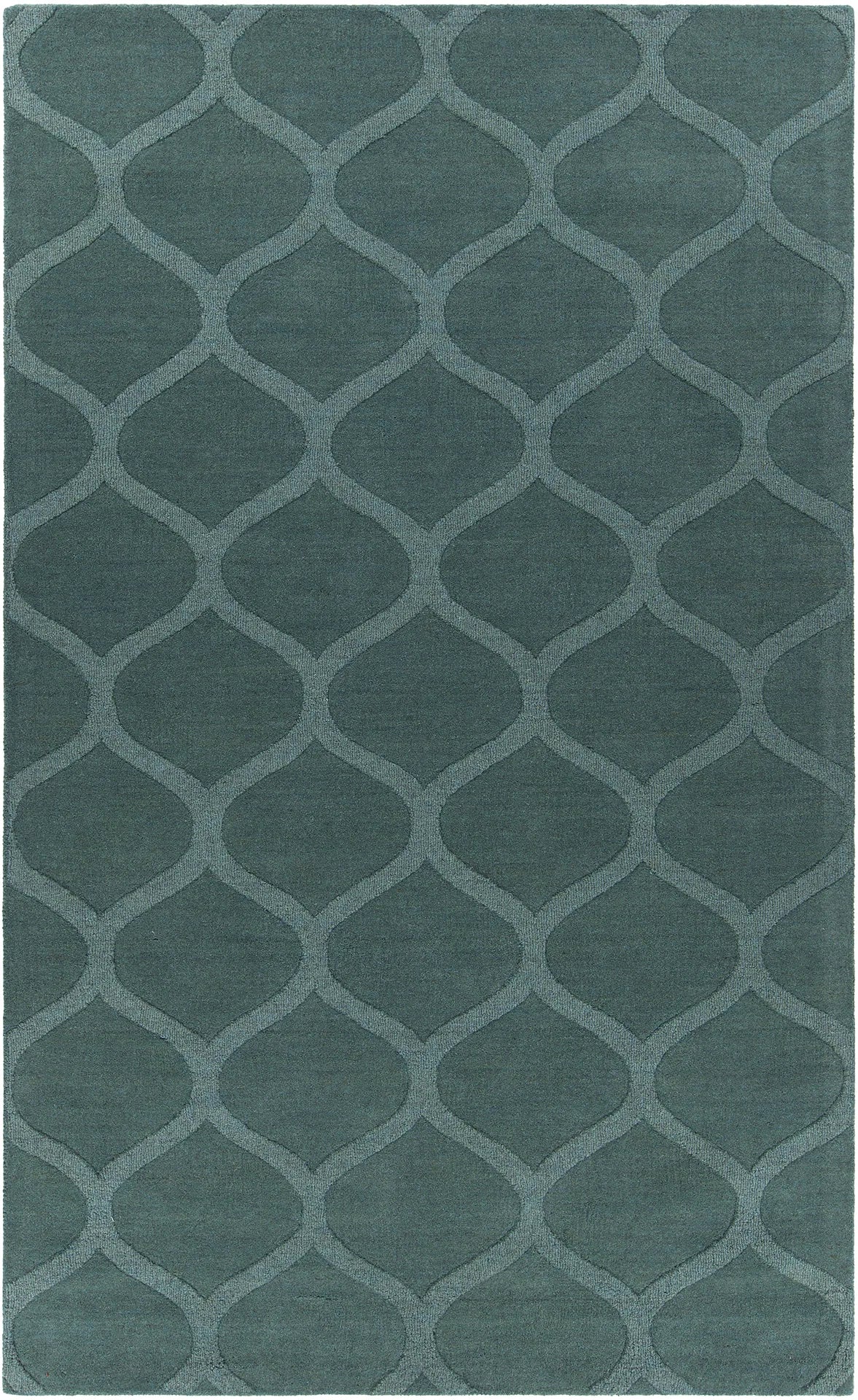 Chandra Mystica MYS-29801 Teal rug, flat view