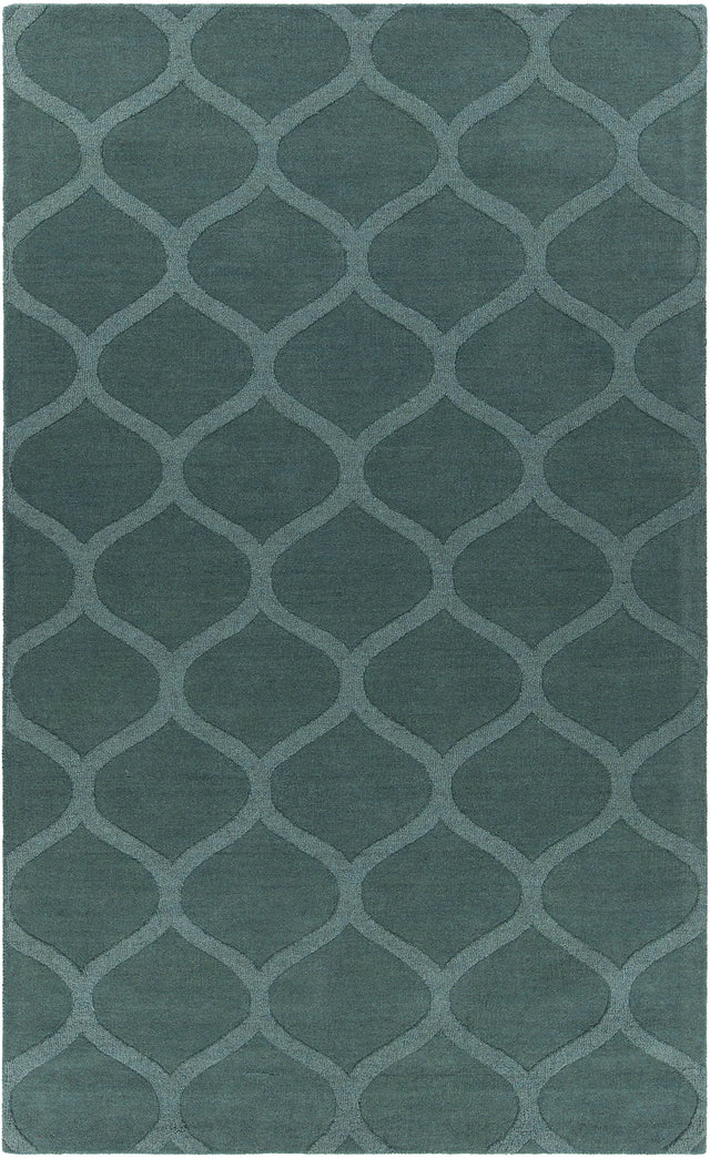 Chandra Mystica MYS-29801 Teal rug, flat view