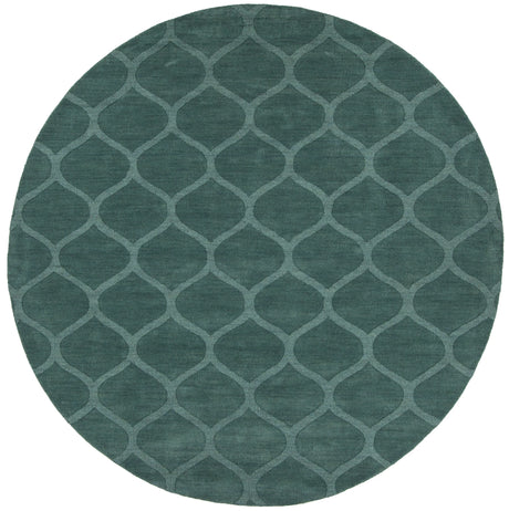 Chandra Mystica MYS-29801 Teal round rug, flat view
