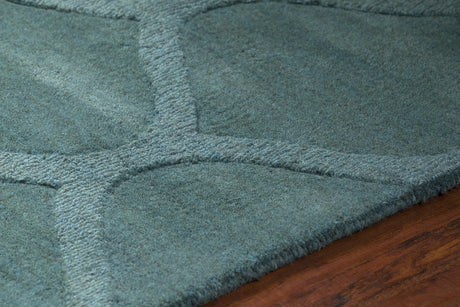 Chandra Mystica MYS-29801 Teal rug, side detail view