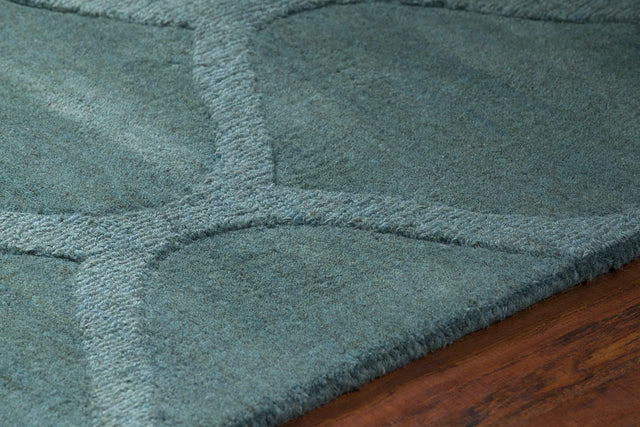 Chandra Mystica MYS-29801 Teal rug, side detail view