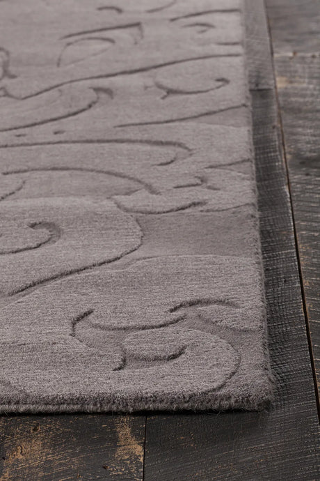 Chandra Mystica MYS-29802 Charcoal rug, corner detail