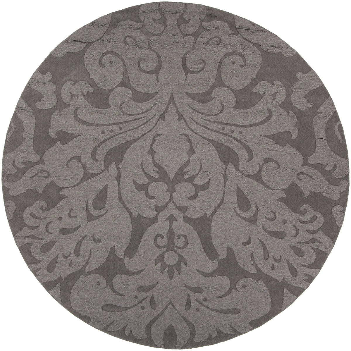 Chandra Mystica MYS-29802 Charcoal round rug, flat view