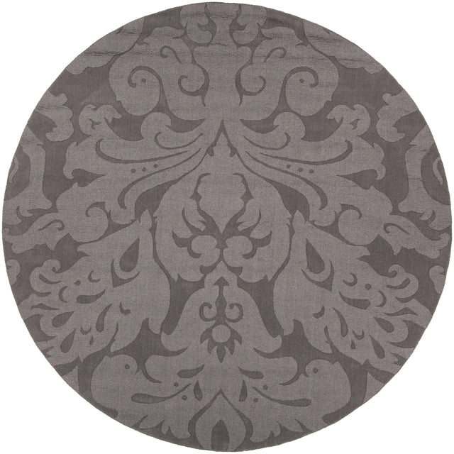 Chandra Mystica MYS-29802 Charcoal round rug, flat view
