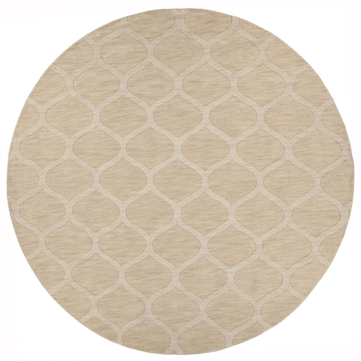 Chandra Mystica MYS-29803 Ivory round rug, flat view