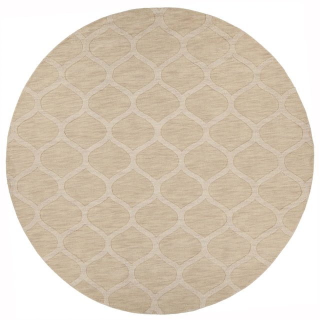 Chandra Mystica MYS-29803 Ivory round rug, flat view