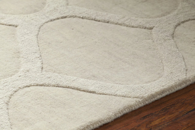 Chandra Mystica MYS-29803 Ivory rug, side detail view