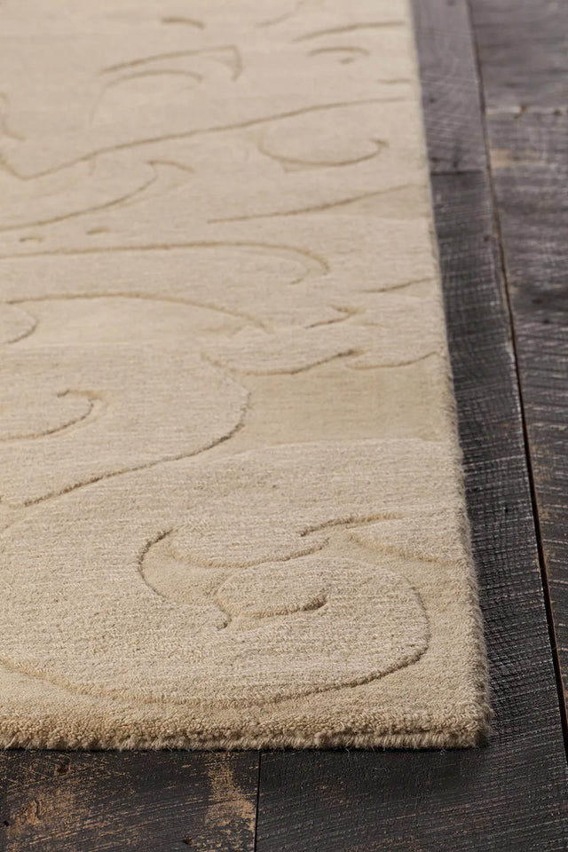 Chandra Mystica MYS-29806 Light Gold rug, corner detail
