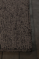 Chandra Navyan NAV-5004 Taupe and Brown rug, corner detail