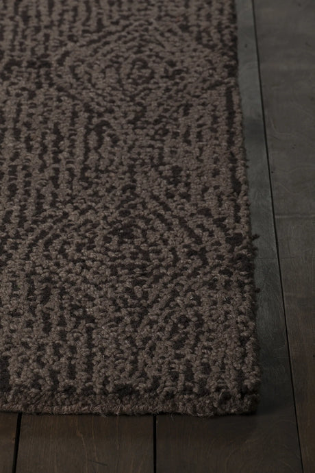 Chandra Navyan NAV-5004 Taupe and Brown rug, corner detail