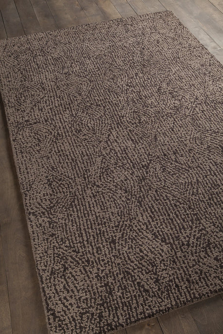 Chandra Navyan NAV-5004 Taupe and Brown rug, angled side view