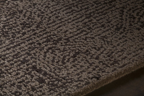 Chandra Navyan NAV-5004 Taupe and Brown rug, side detail view