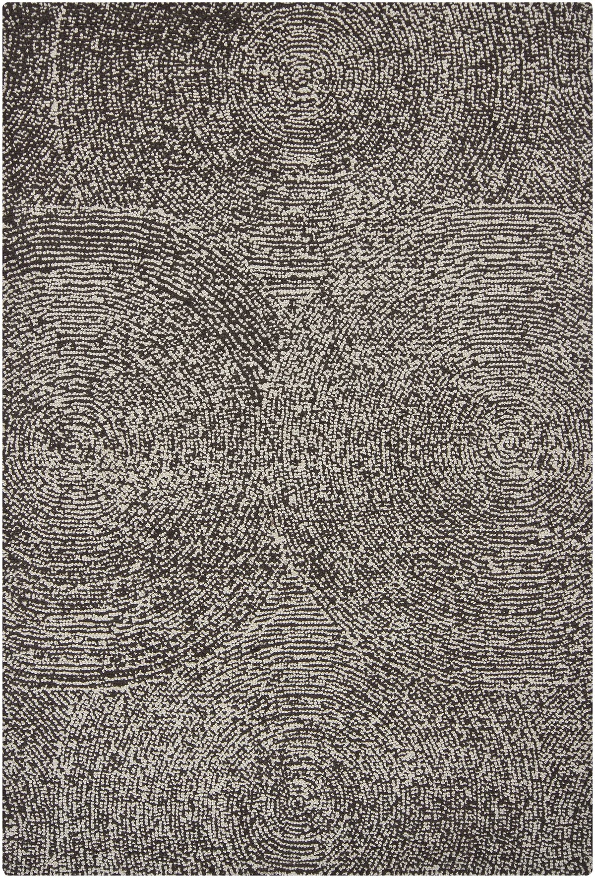 Chandra Navyan NAV-5006 Ivory and Brown rug, flat view