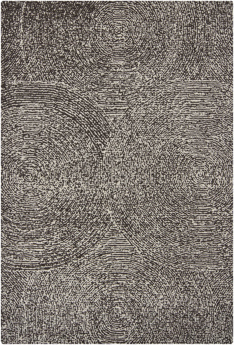 Chandra Navyan NAV-5006 Ivory and Brown rug, flat view