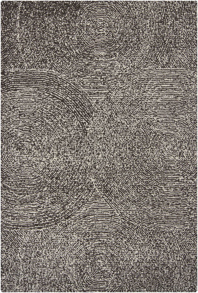 Chandra Navyan NAV-5006 Ivory and Brown rug, flat view