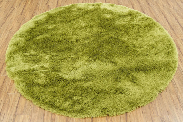Chandra Naya NAY-18800 Green round rug, flat view
