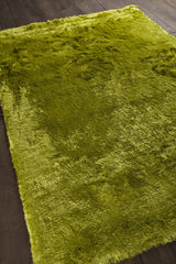 Chandra Naya NAY-18800 Green rug, angled side view