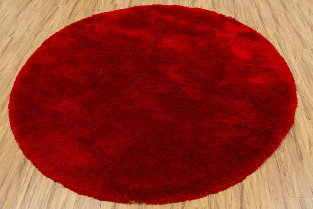 Chandra Naya NAY-18802 Red round rug, flat view